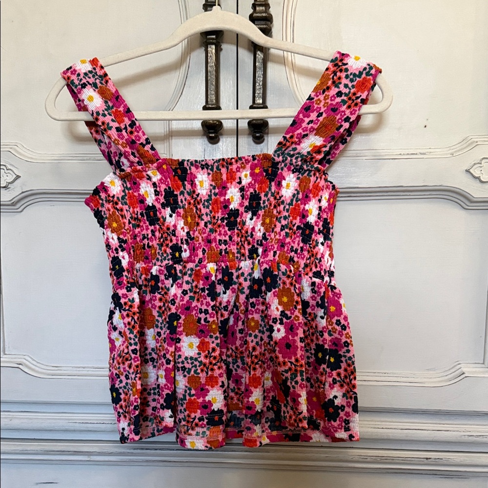 Vibrant Floral Sleeveless Blouse